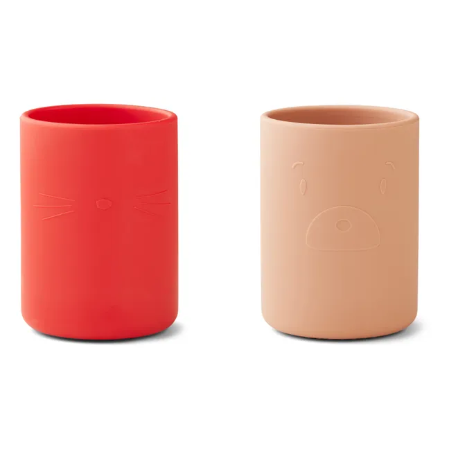 Vasos de silicona Ethan - Set de 2 | Rojo
