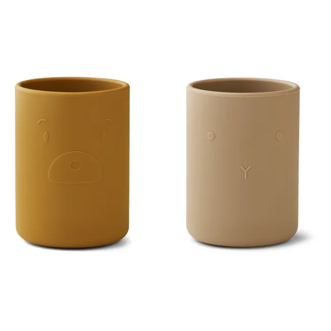 Ethan Silicone Cups - Set of 2 | Caramel