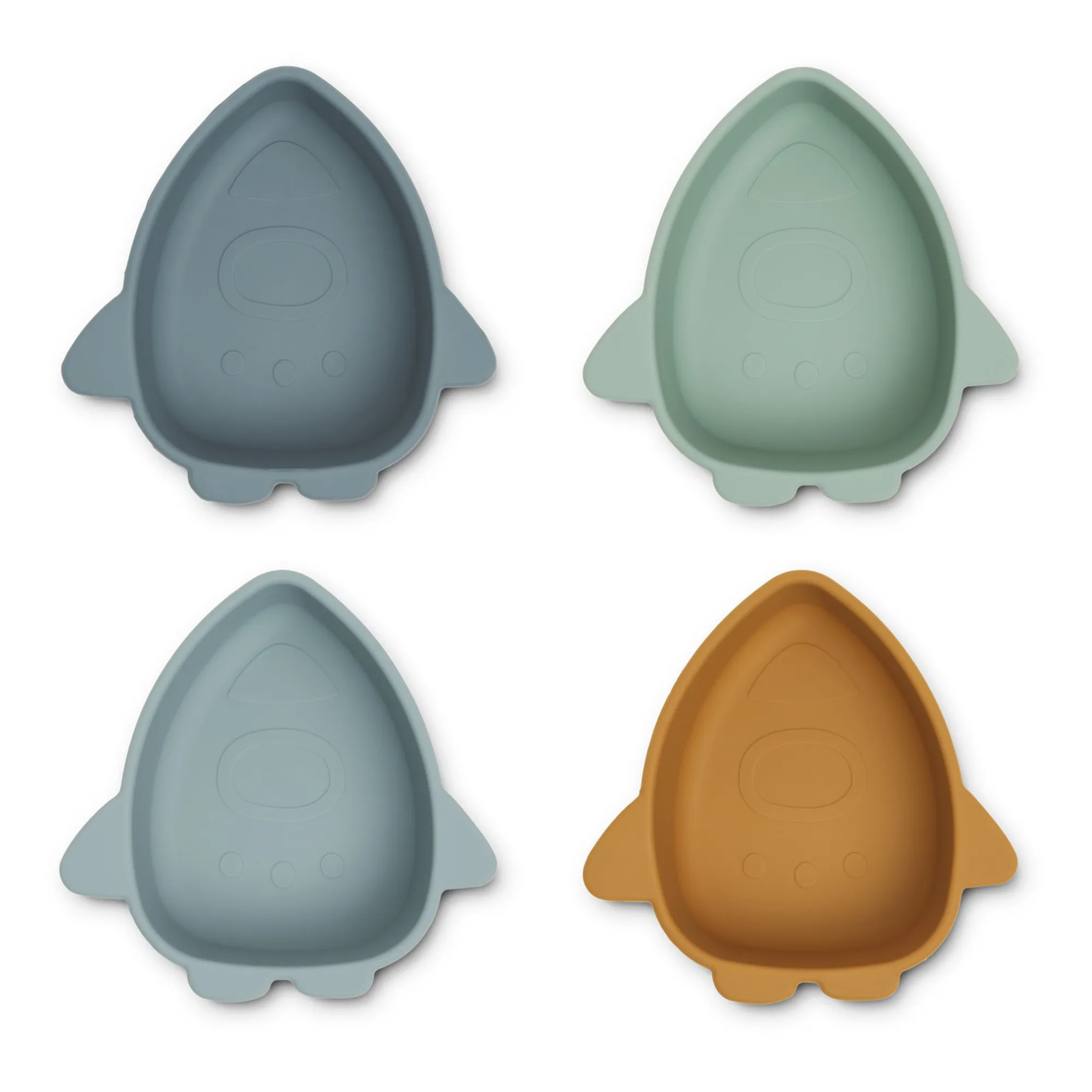 Liewood Blue Iggy Silicone Bowls - Set Of 4