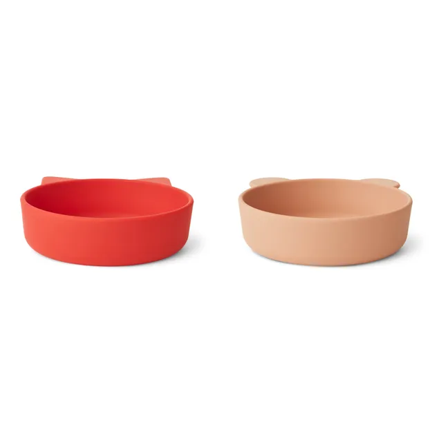 Vanessa Silicone Bowls - Set of 2 | Red