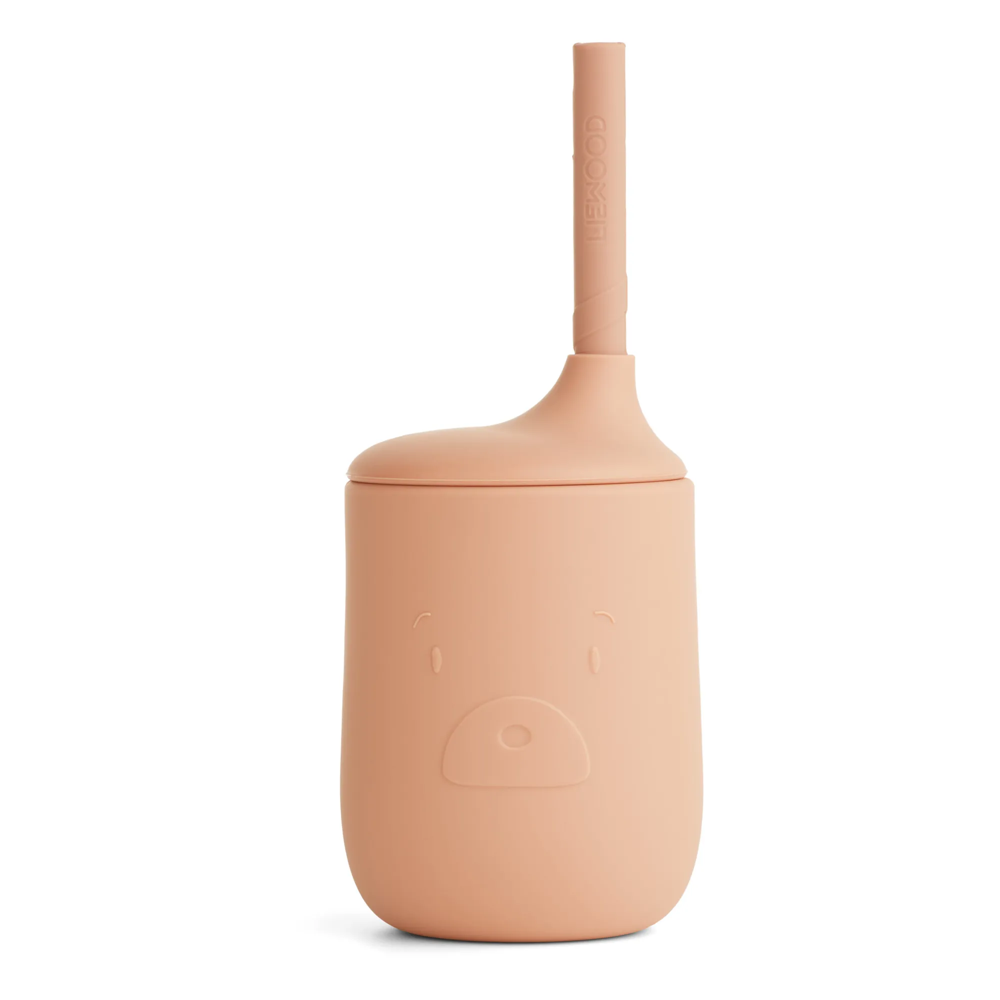 Liewood Pink Ellis Silicone Cup With Straw - Set Of 2