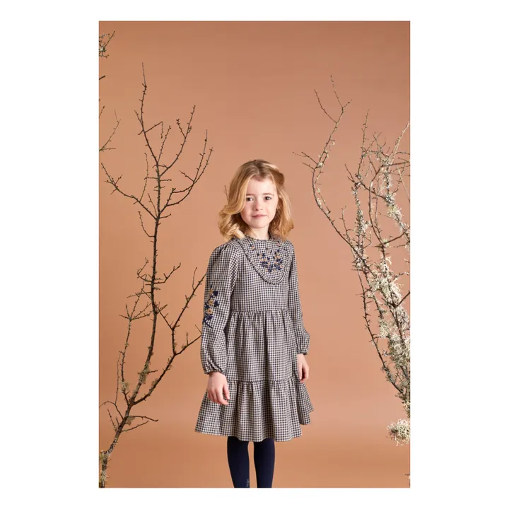 Tartine et Chocolat Robe Vichy Brodée Bleu marine Smallable