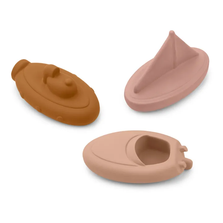Giocattoli per il bagnetto, modello: Troels, in gomma naturale - Set da 3 | Rosa- Immagine del prodotto n°0
