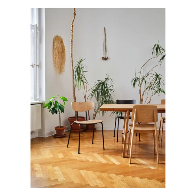 Sedia Moca - Base cromata - Jasper Morrison | Quercia scuro