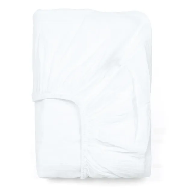 Dili Cotton Voile Fitted Sheet | White