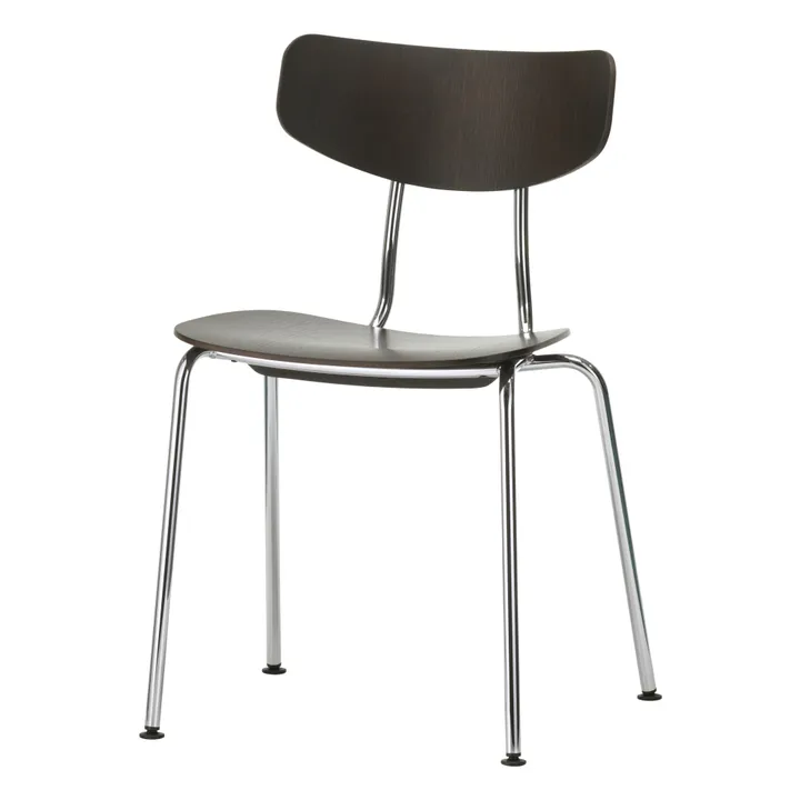 Moca Chair - Chromed Base - Jasper Morrison | Dark Oak- Product image n°0