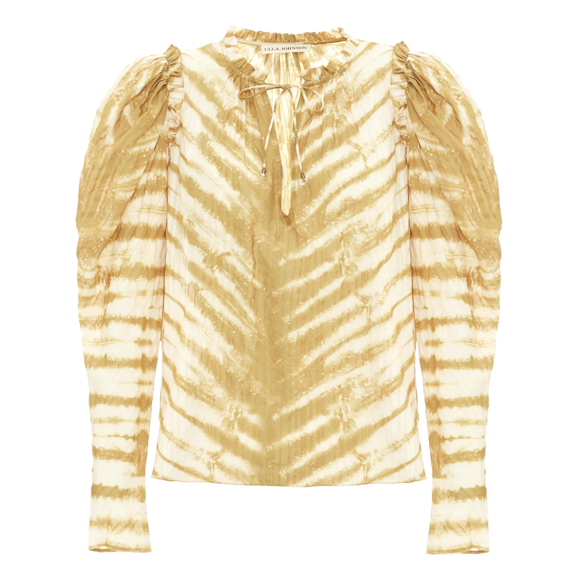 Ulla Johnson Sand Madena Tiger Tie-Dye Blouse