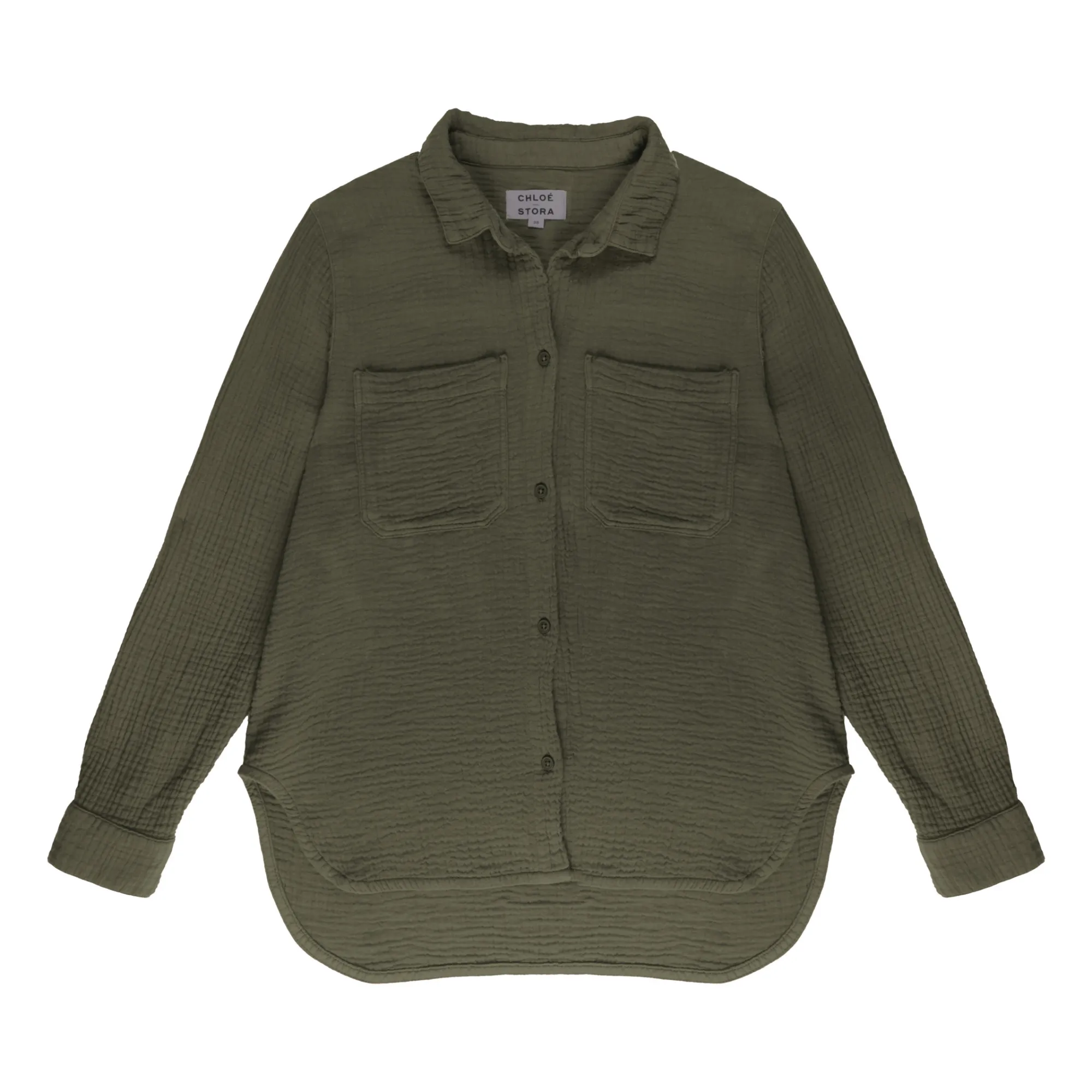 Chloé Stora Khaki Chatou Cotton Muslin Shirt