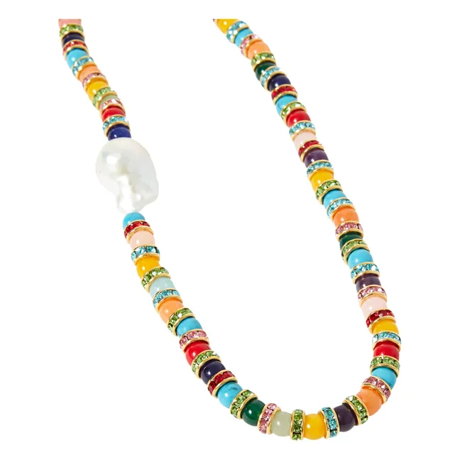 Collier Perle Naturelle et Perle Multiples | Multicolore