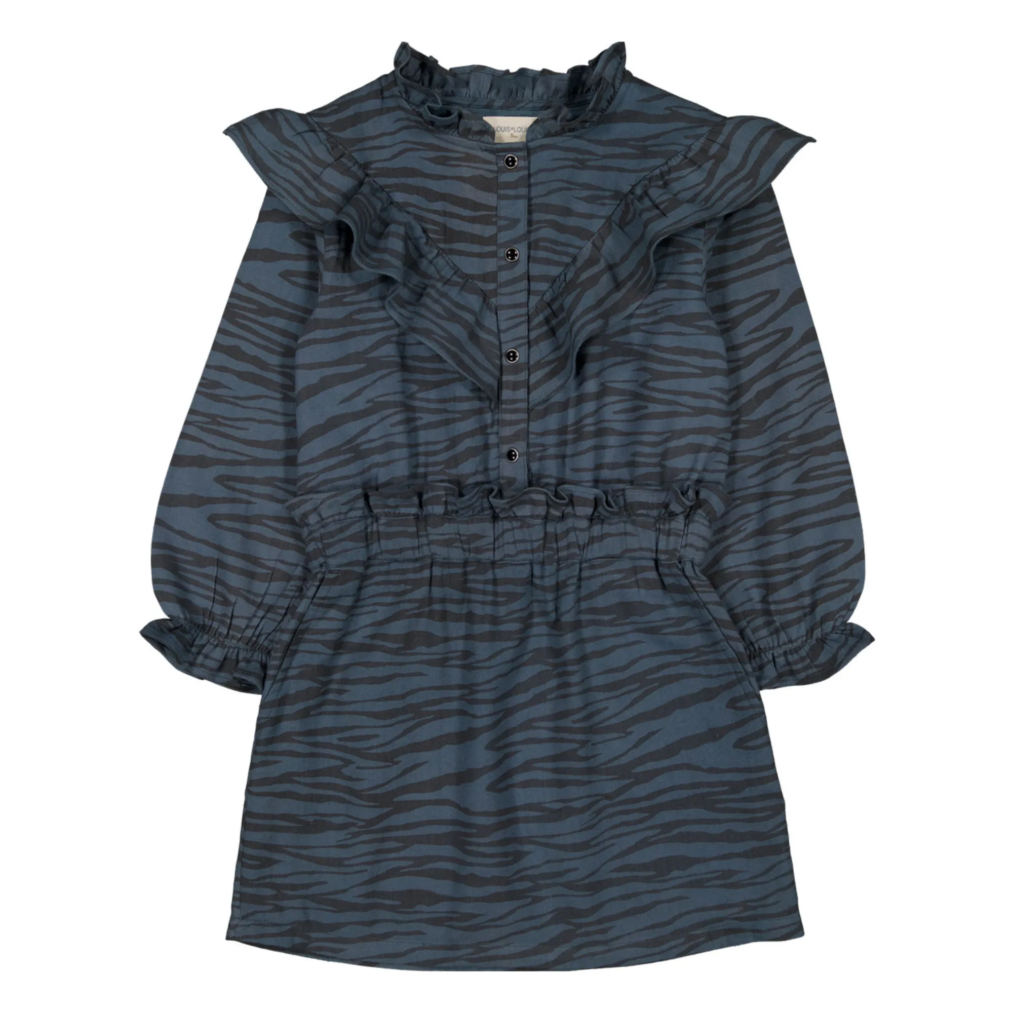 Louis Louise Blue Folk Dress