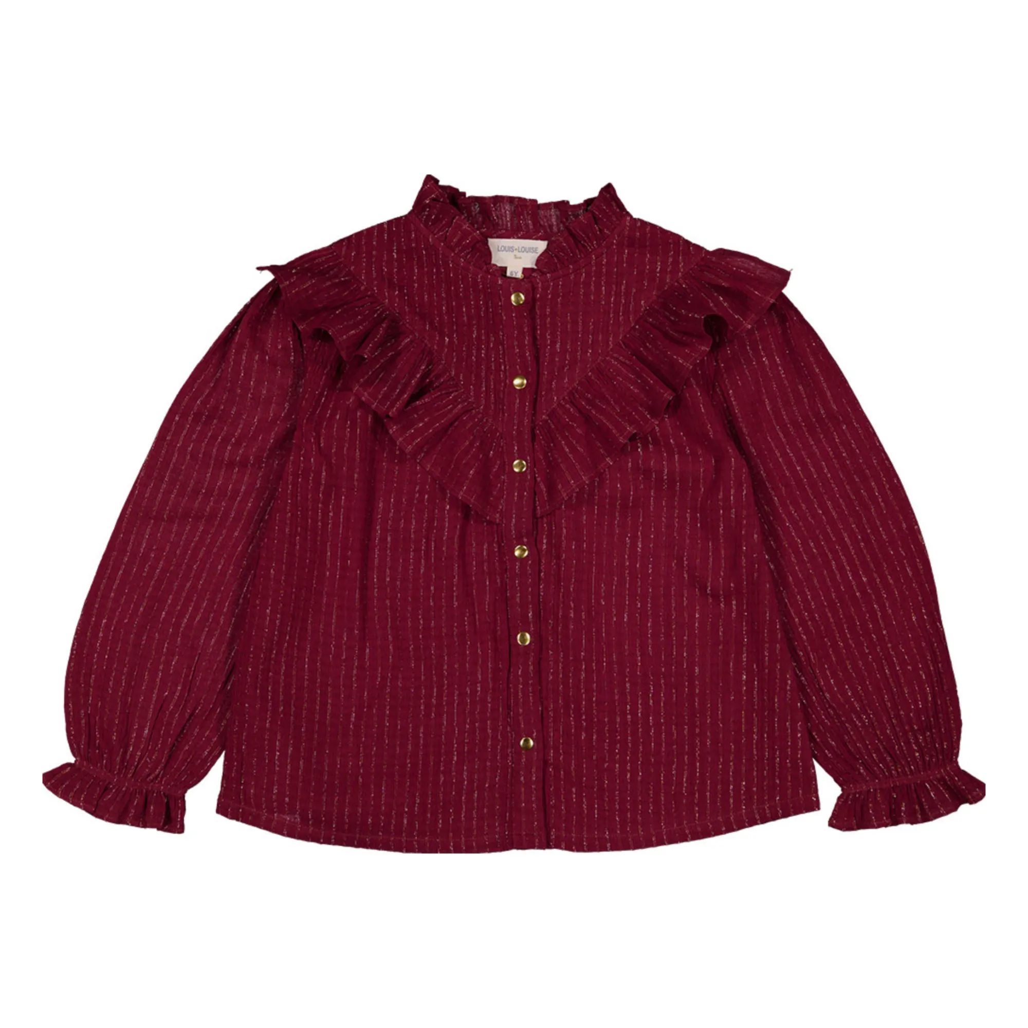 Louis Louise Burgundy Figue Lurex Blouse