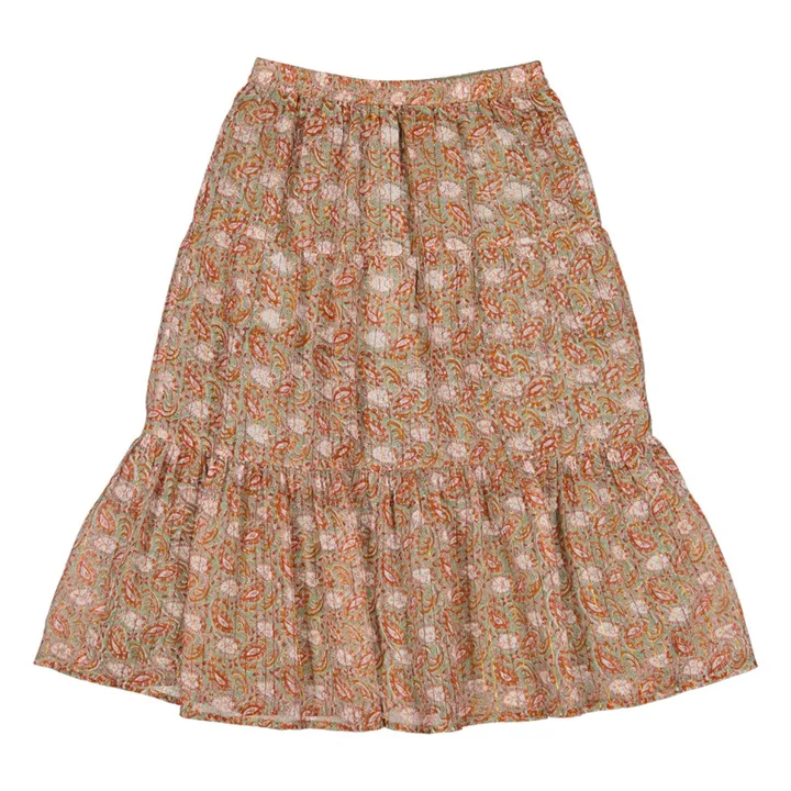 Esmeralda Lurex Skirt | Light khaki- Product image n°0