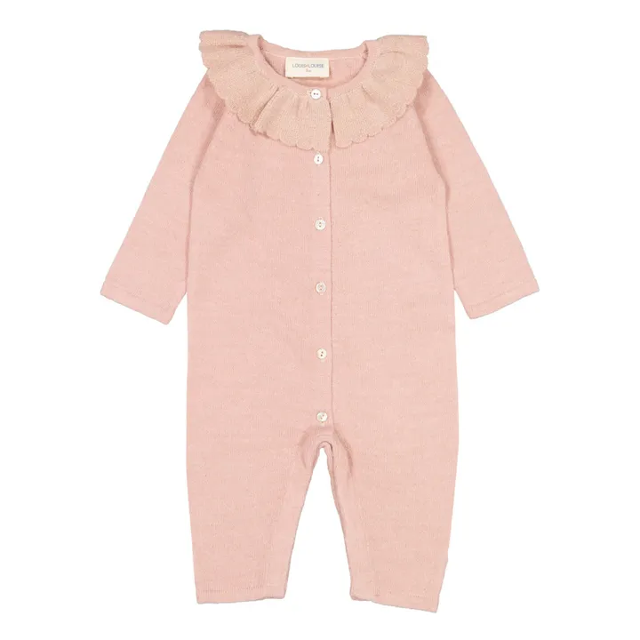 Nicky Baby Alpaca Lurex Jumpsuit | Pale pink- Product image n°0