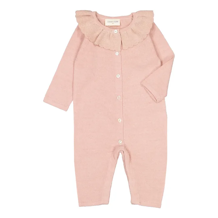Nicky Baby Alpaca Lurex Jumpsuit | Pale pink- Product image n°1