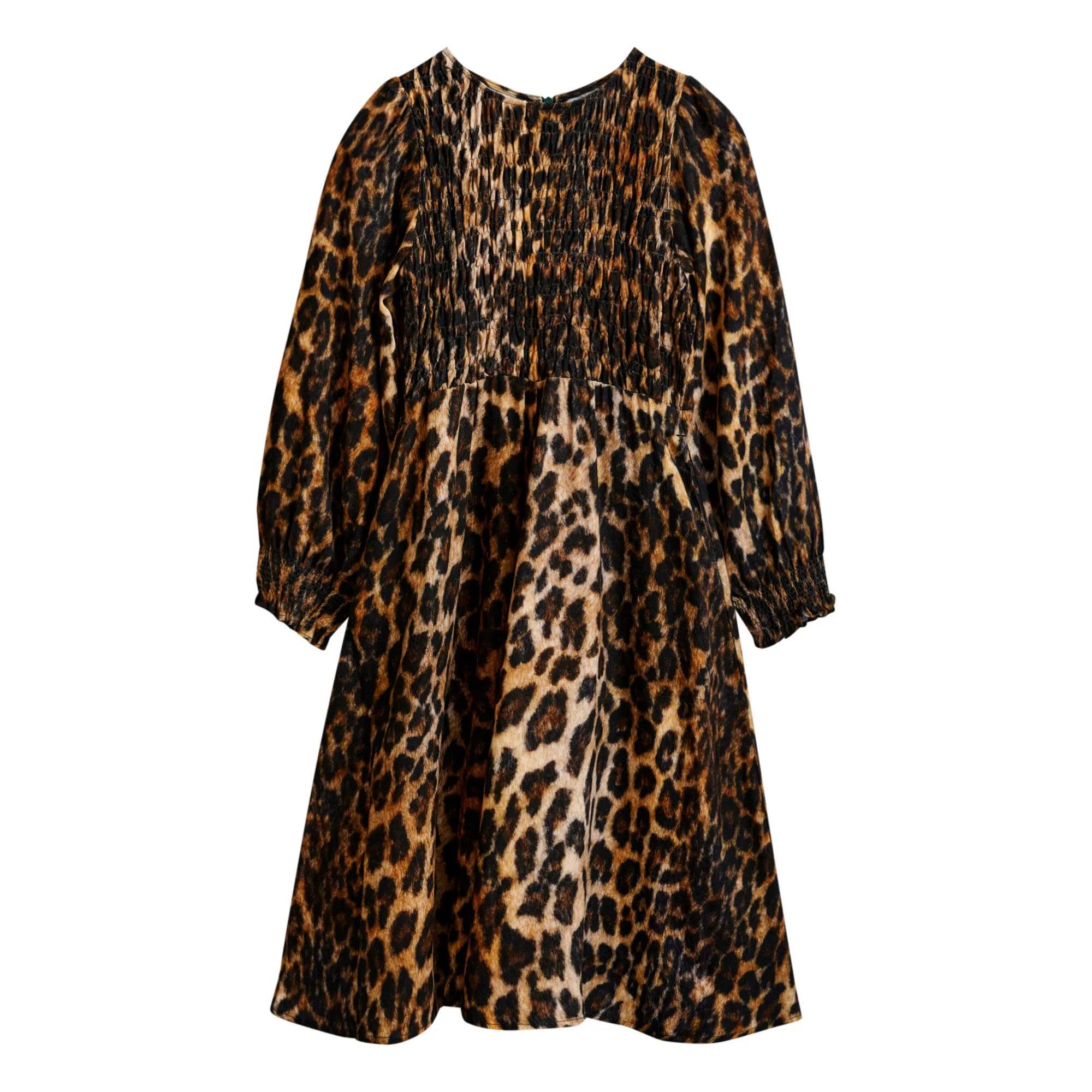 Bellerose Camel Peach Midi Dress With Smocking