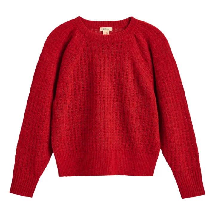 Jersey de lana merina y alpaca bebé Gepart | Rojo- Imagen del producto n°0