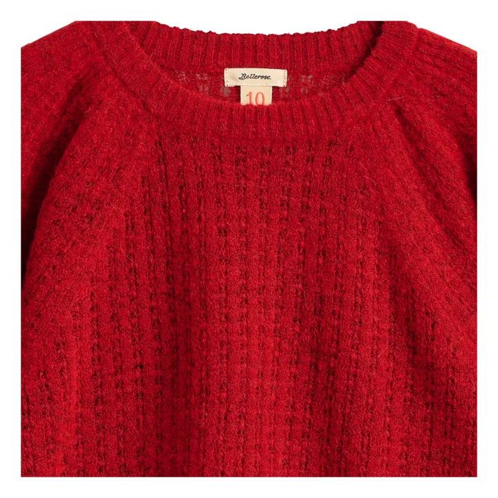 Jersey de lana merina y alpaca bebé Gepart | Rojo- Imagen del producto n°2