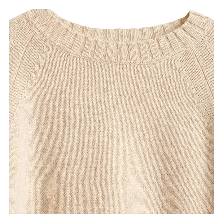 Jersey de lana merina y algodón orgánico Gimi | Crudo- Imagen del producto n°1
