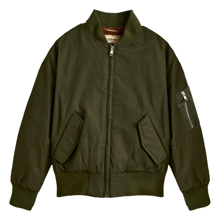 Hany Fur Lined Bomber Jacket | Khaki- Product image n°0