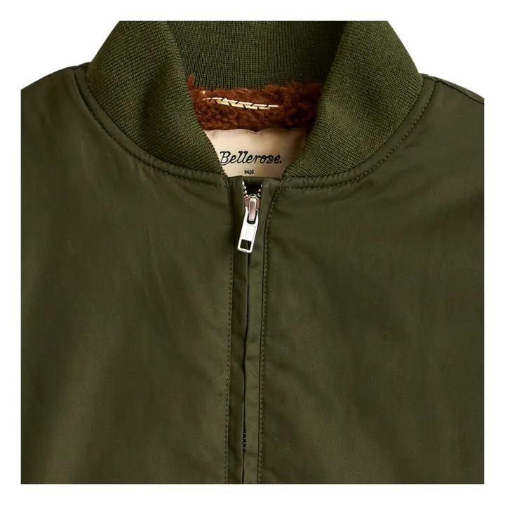 Hany Fur Lined Bomber Jacket | Khaki- Product image n°2