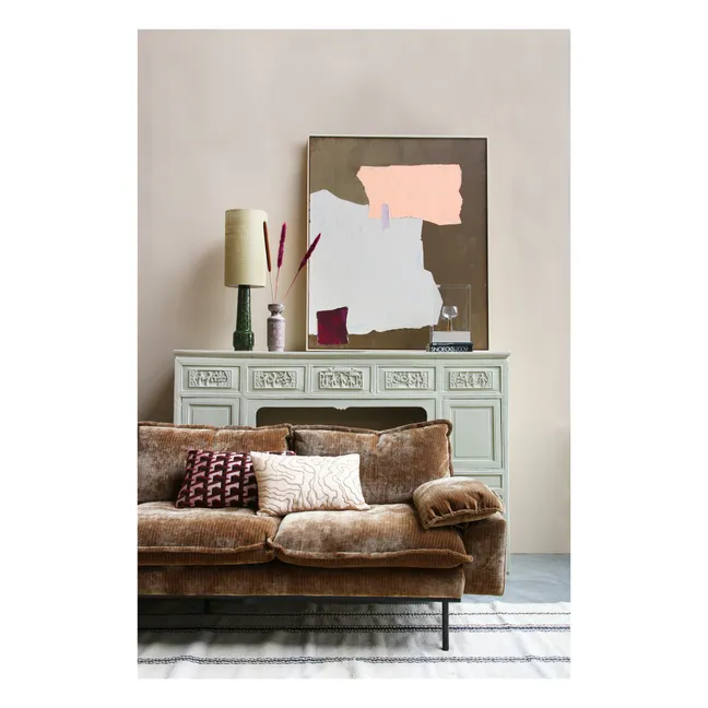 Pie de lámpara de cerámica | Verde Oscuro