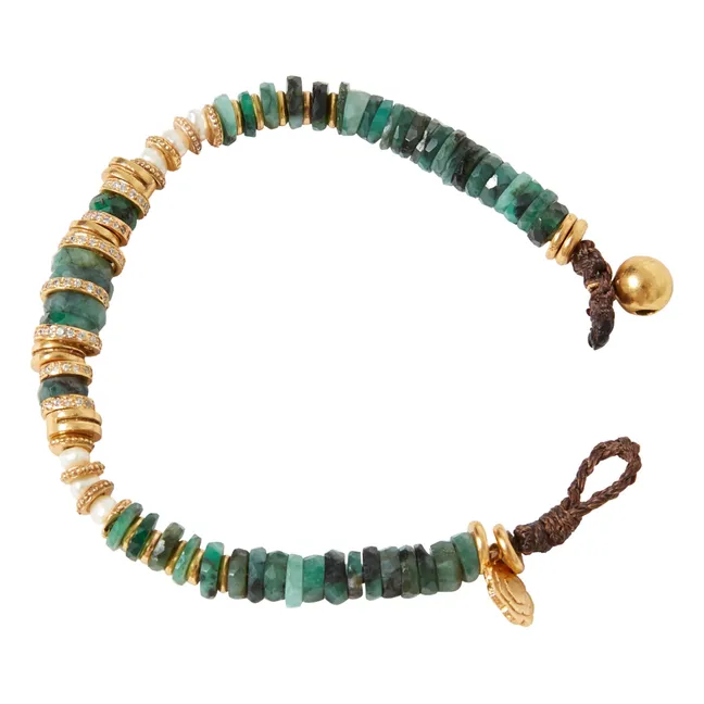 Pulsera de esmeraldas Clio | Verde