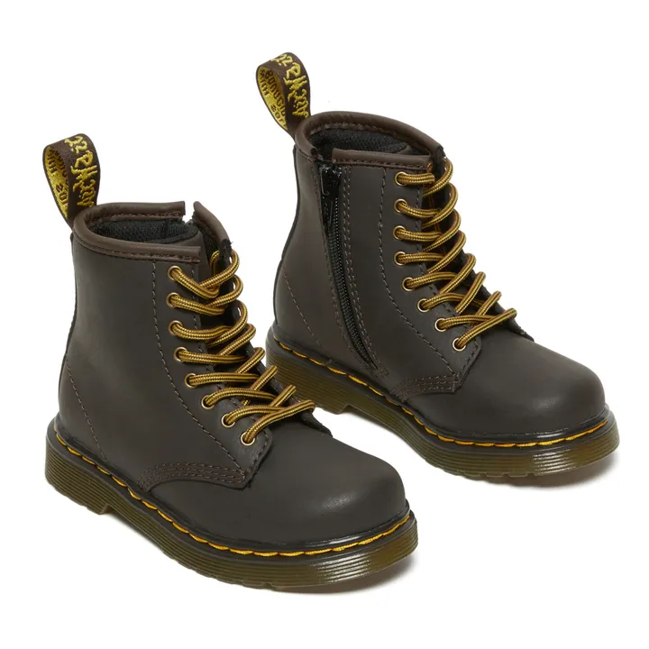 Boots à Lacets 1460 Cuir Enduit | Marron- Image produit n°1