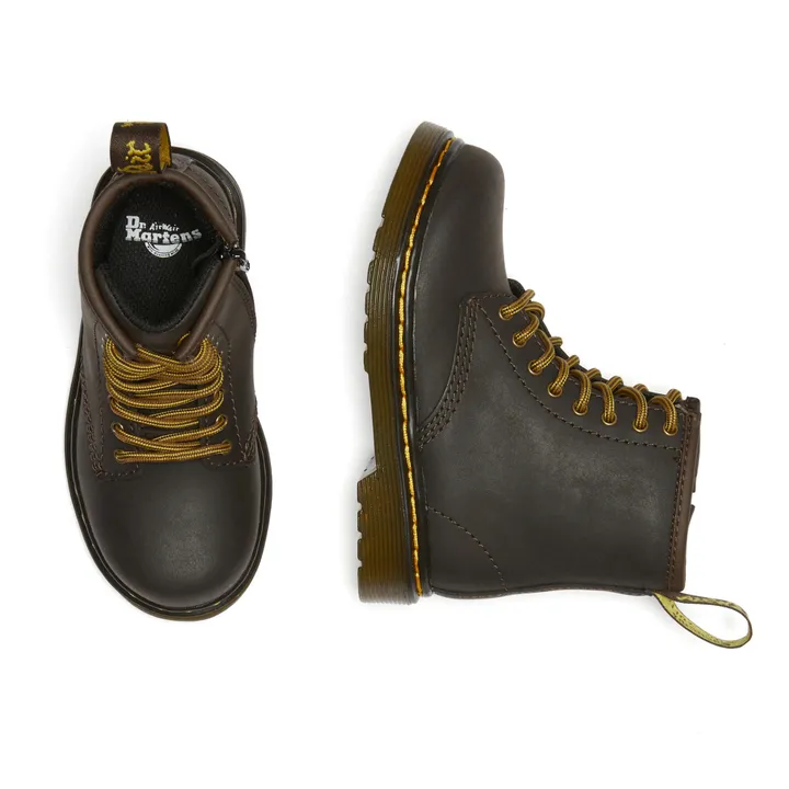 Boots à Lacets 1460 Cuir Enduit | Marron- Image produit n°2