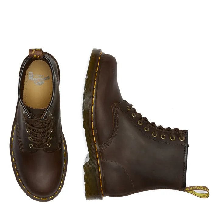 Boots à Lacets 1460 Cuir Ciré - Collection Femme  | Marron- Image produit n°3