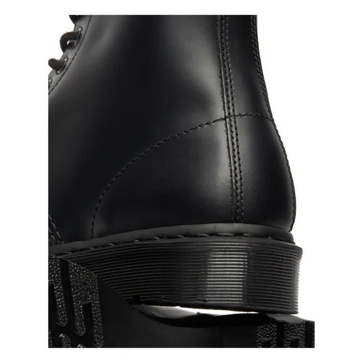 Botas con cordones de cuero liso Mono 1460 - Colección Mujer  | Negro- Imagen del producto n°4