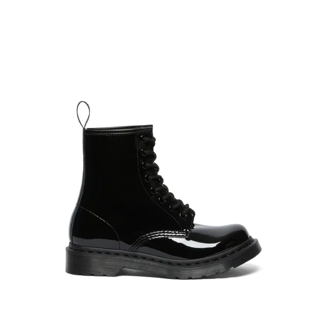 Boots à Lacets 1460 Cuir Verni - Collection Femme  | Noir