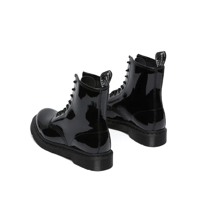 Boots à Lacets 1460 Cuir Verni - Collection Femme  | Noir