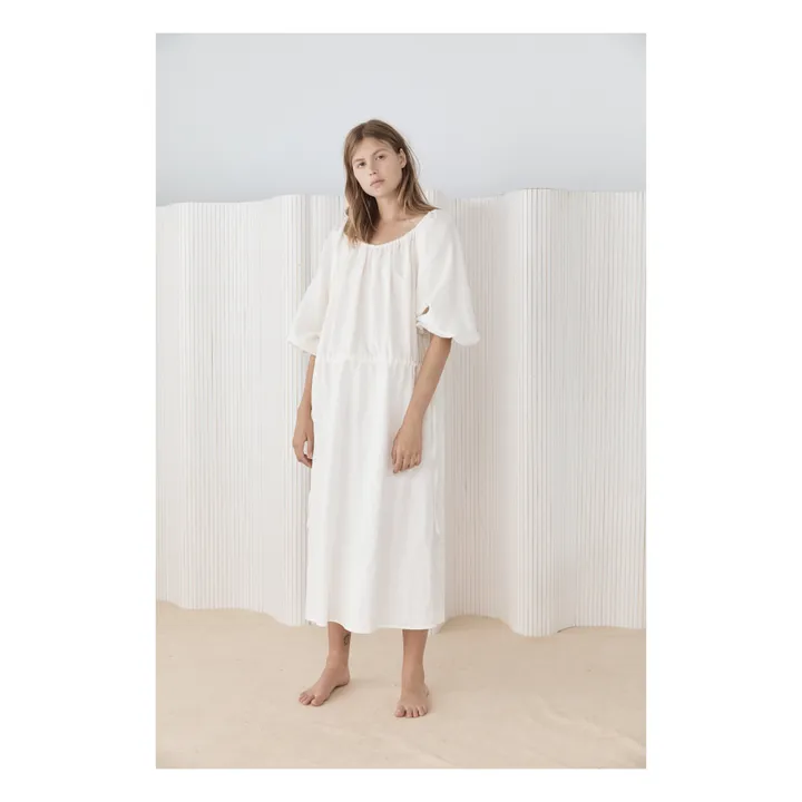 Sleep Linen Dress | White- Product image n°1
