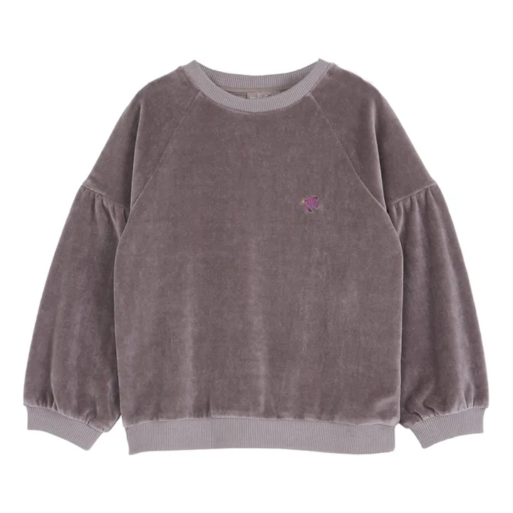 Samt-Sweatshirt | Mauve- Produktbild Nr. 0