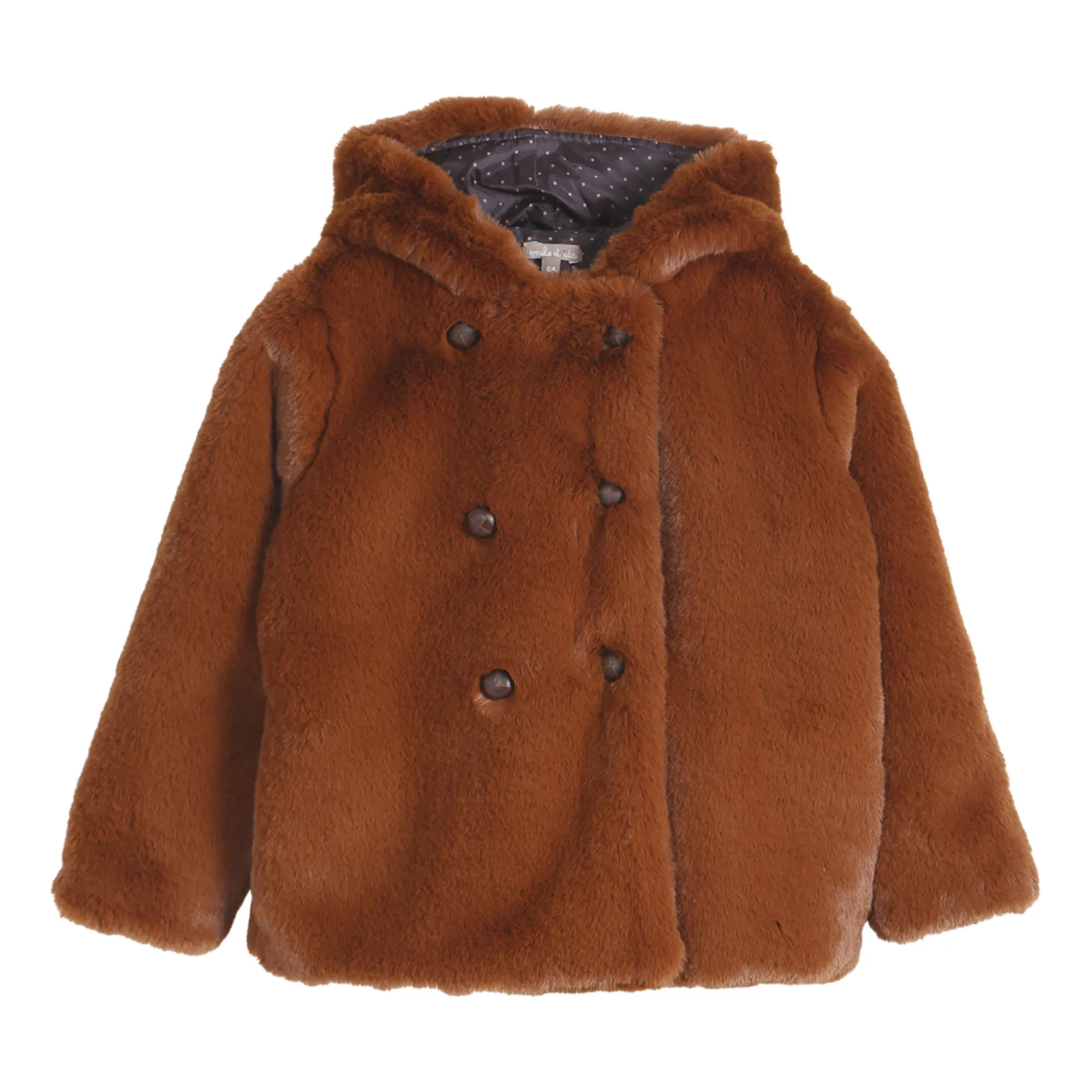 Emile Et Ida Caramel Faux Fur Coat