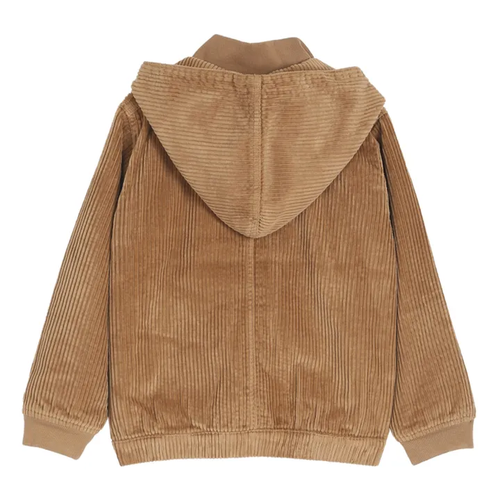 Fur Lined Corduroy Jacket | Camel- Product image n°1