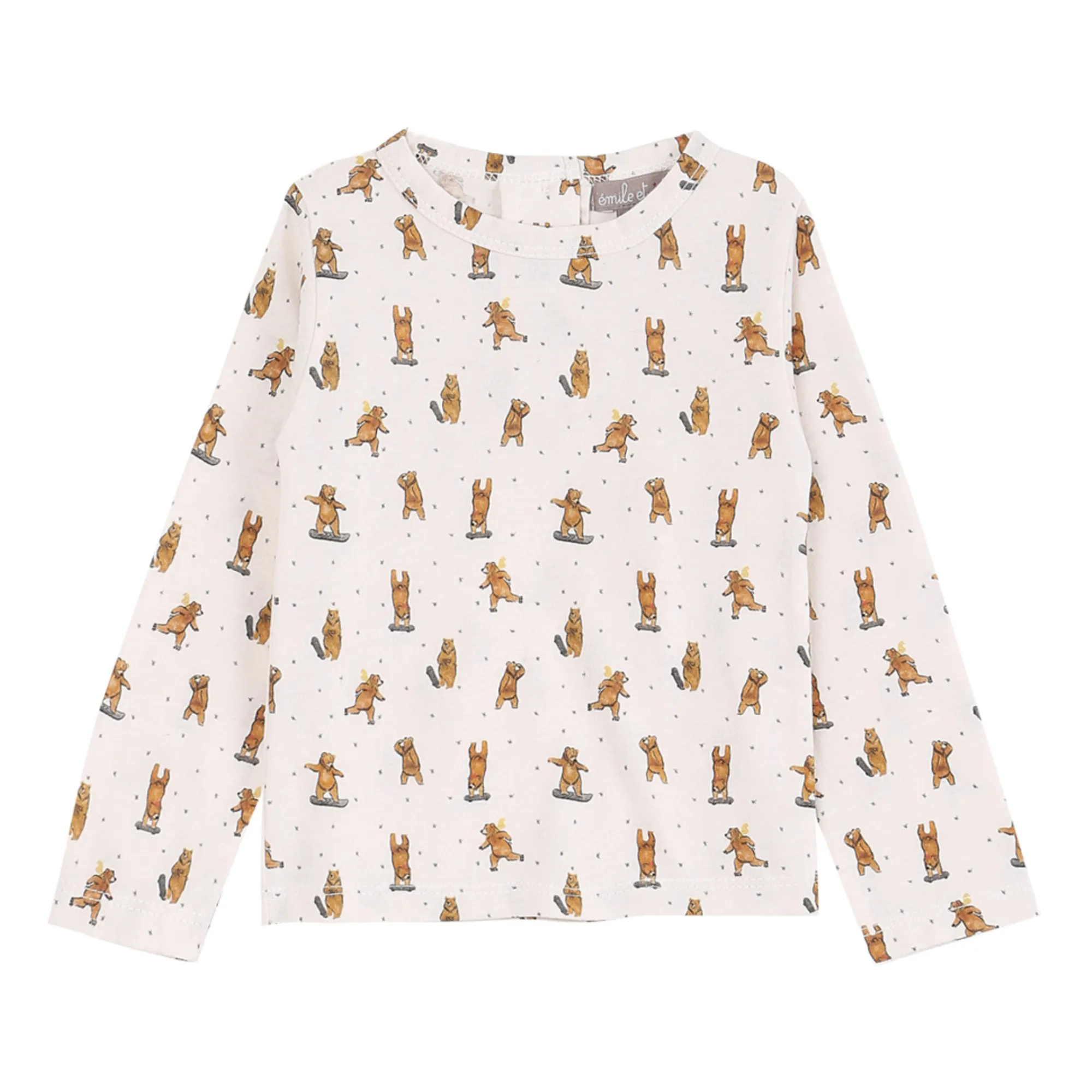 Emile Et Ida Ecru Bears T-Shirt