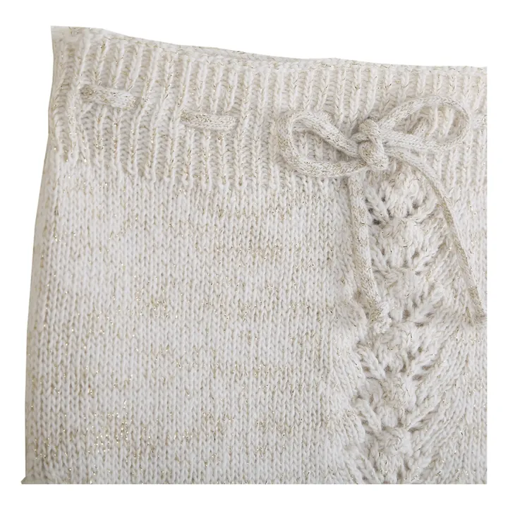 Merino Wool and Lurex Cashmere Bloomers | Ecru- Product image n°1