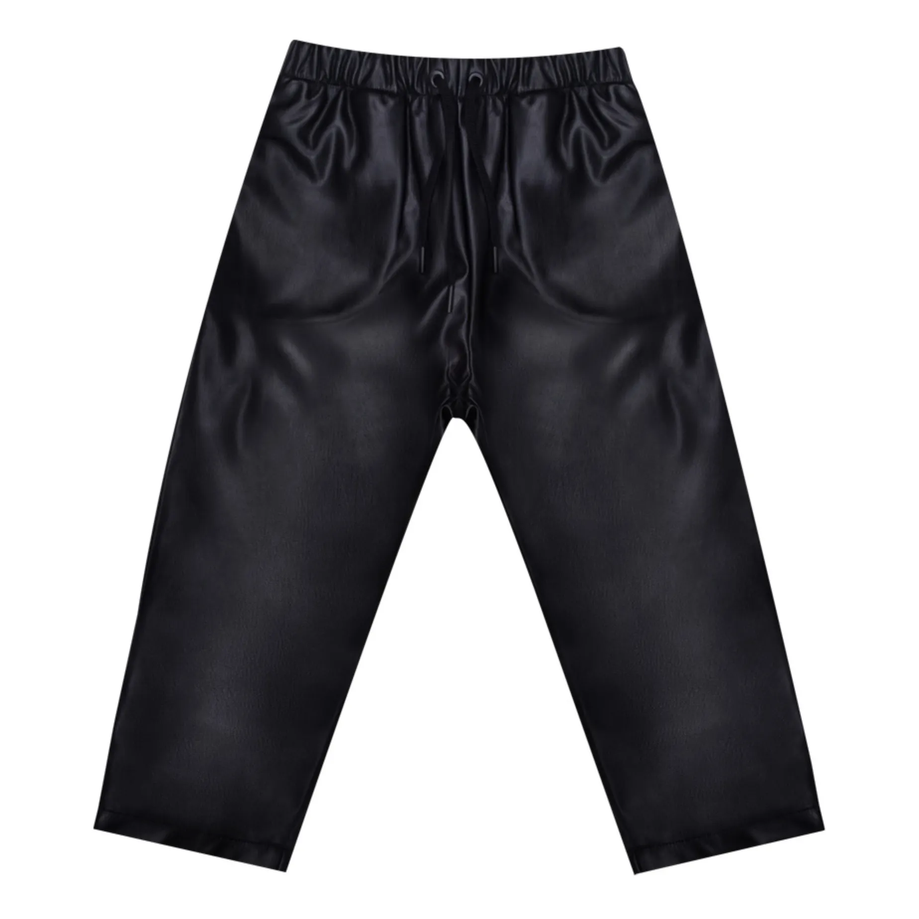 The New Society Black Recycled Leather Trousers