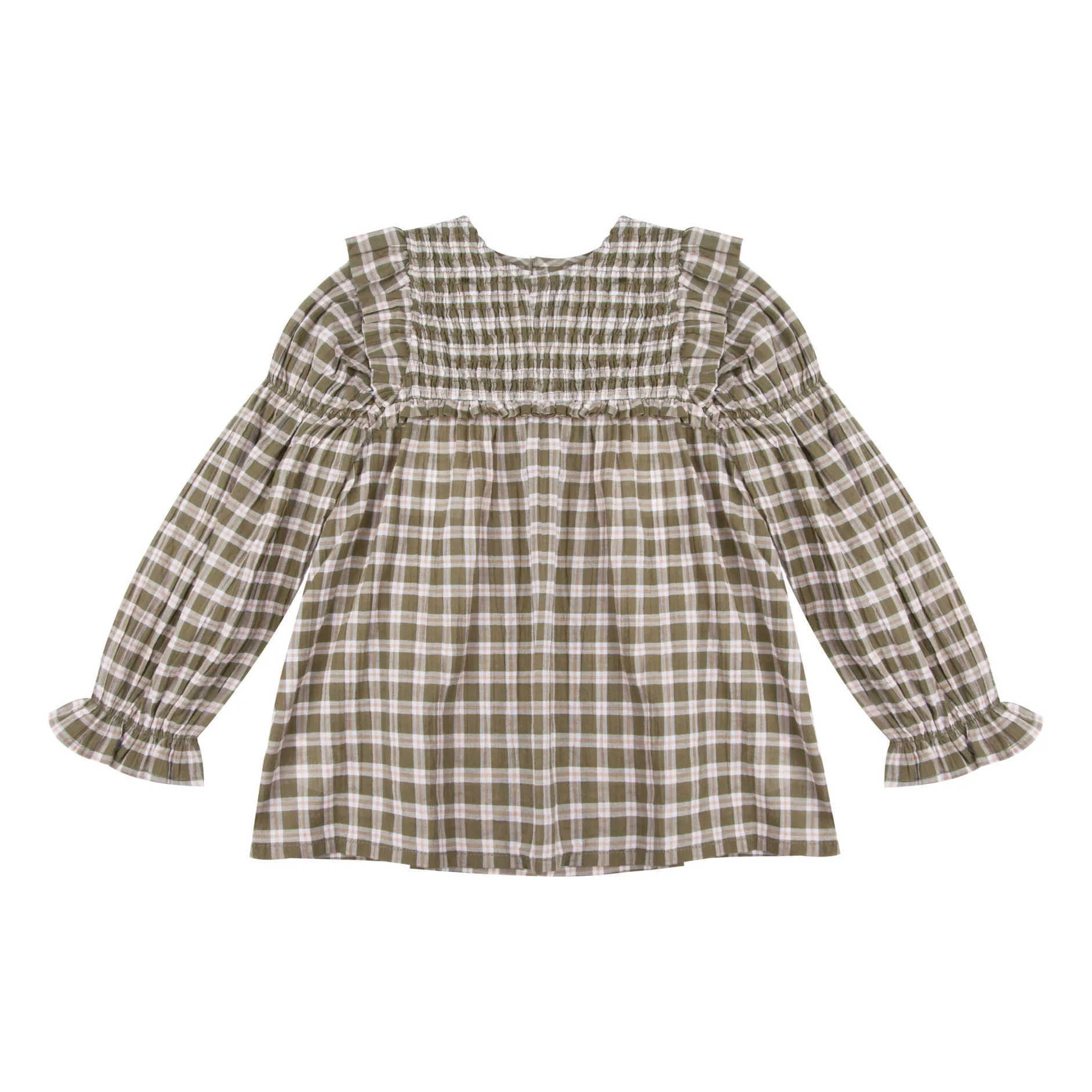 The New Society Khaki Dominique Organic Cotton Blouse