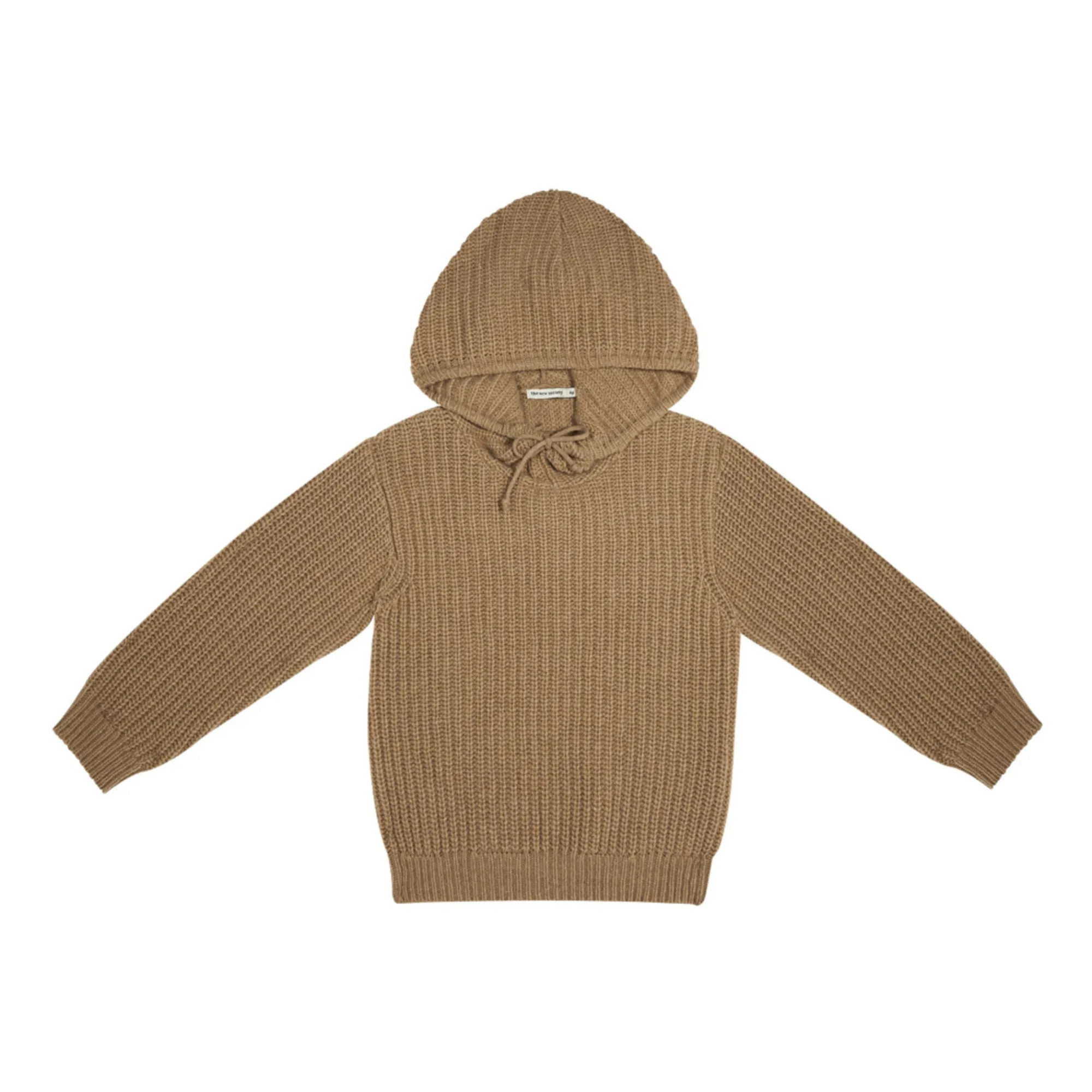 The New Society Camel Recycled Wool Hoodie