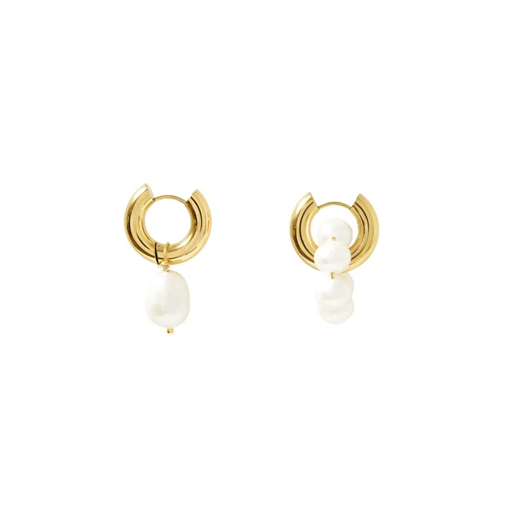 Mismatching Pearl Earrings  | White- Product image n°0