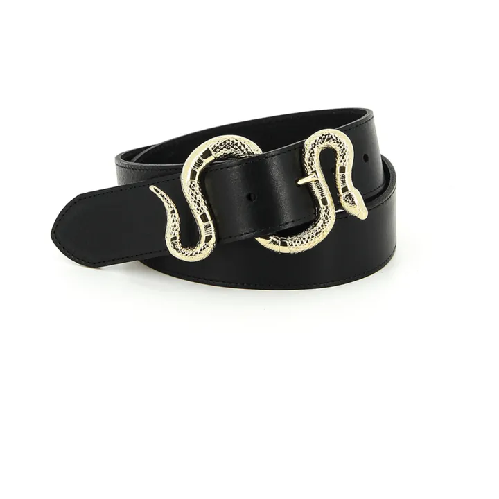 Cinturón de serpiente Crush | Negro- Imagen del producto n°0