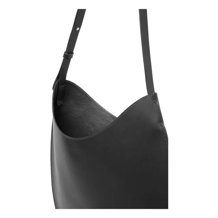 Flat Hobo Calfskin Bag | Black- Product image n°7
