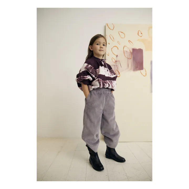 Bluse Olivia Tie & Dye Bio-Baumwolle | Pflaume- Produktbild Nr. 4