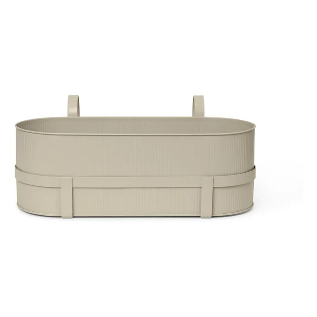 Jardinière Bau en métal  | Beige