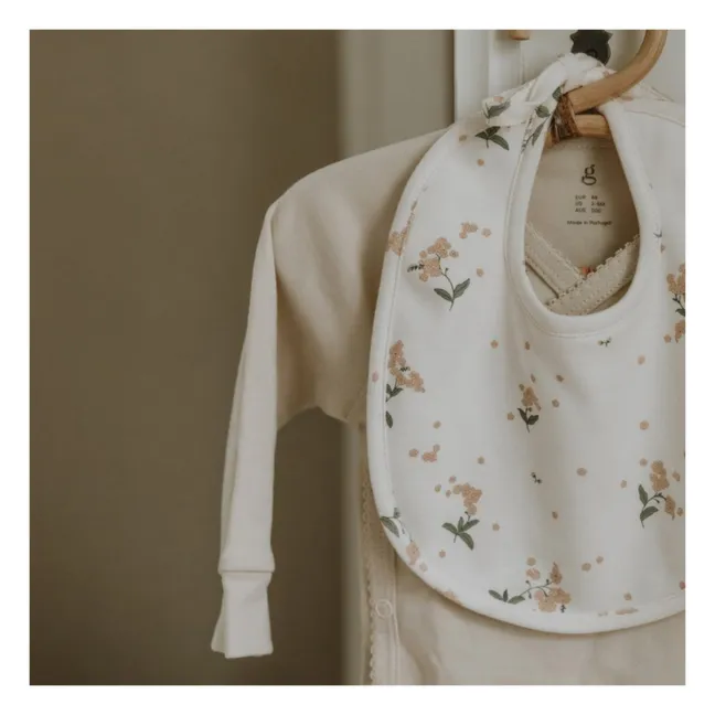 Bavaglino in jersey di cotone Forget Me Not | Pesca