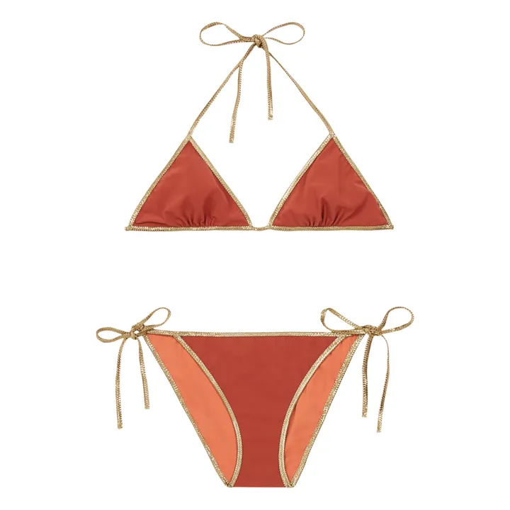 Hampton Reversible Two-piece Bikini | Brick red- Product image n°0