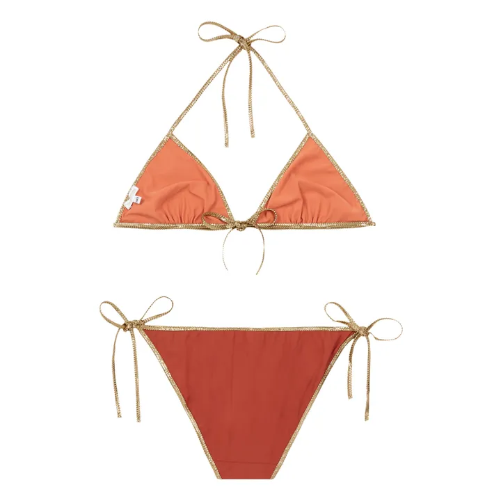 Hampton Reversible Two-piece Bikini | Brick red- Product image n°5