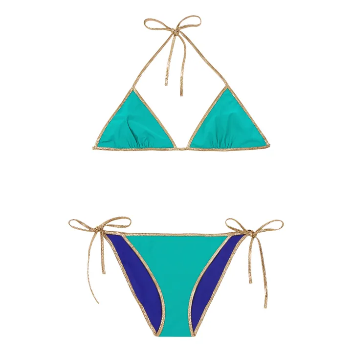 Badeanzug zweiteilig Reversibel Bikini Hampton | Grün- Produktbild Nr. 0